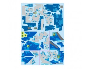 Xfly-Model Su-27 Blue Camo Twin 50mm 12 Blade EDF Jet Decal Set 